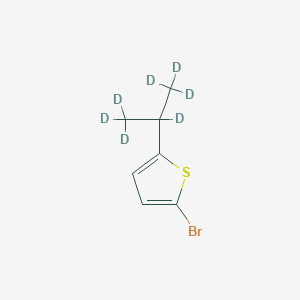 Chemical structure of 2-Bromo-5-(iso-propyl-d7)thiophene