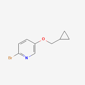 Chemical structure of 2-Bromo-5-(cyclopropylmethoxy)pyridine