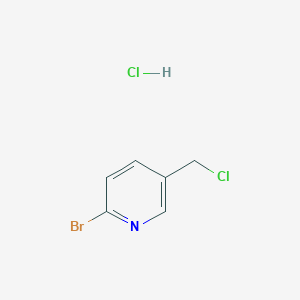 Chemical structure of 2-Bromo-5-(chloromethyl)pyridine hydrochloride