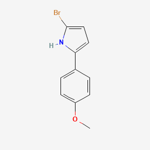 Chemical structure of 2-Bromo-5-(4-methoxyphenyl)-1H-pyrrole