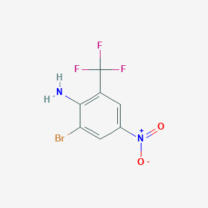 Chemical structure of 2-Bromo-4-nitro-6-(trifluoromethyl)aniline