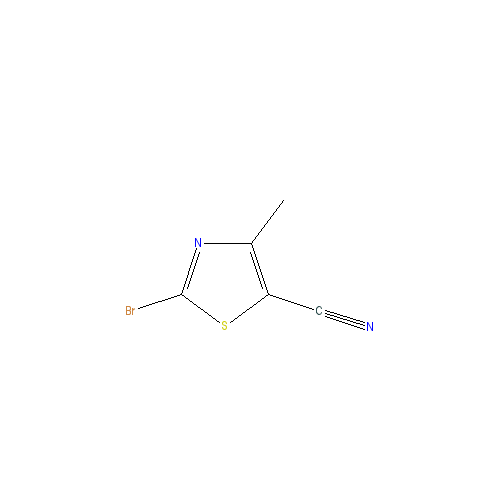 Chemical structure of 2-Bromo-4-methylthiazole-5-carbonitrile