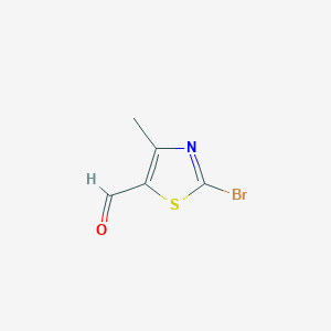 Chemical structure of 2-Bromo-4-methylthiazole-5-carbaldehyde