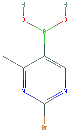 Chemical structure of 2-Bromo-4-methylpyrimidine-5-boronic acid