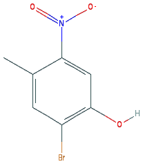 Chemical structure of 2-Bromo-4-methyl-5-nitrophenol