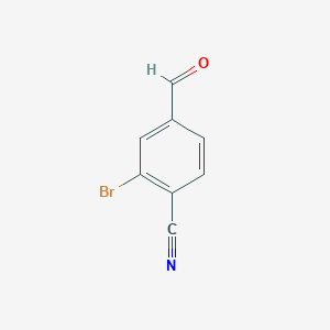 Chemical structure of 2-Bromo-4-formylbenzonitrile