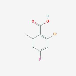 Chemical structure of 2-Bromo-4-fluoro-6-methylbenzoic acid