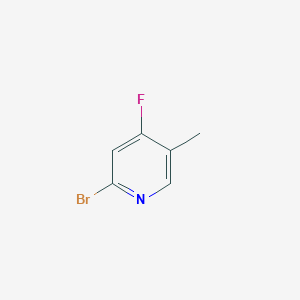 Chemical structure of 2-Bromo-4-fluoro-5-methylpyridine