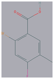 Chemical structure of 2-Bromo-4-fluoro-5-methylbenzoic acid