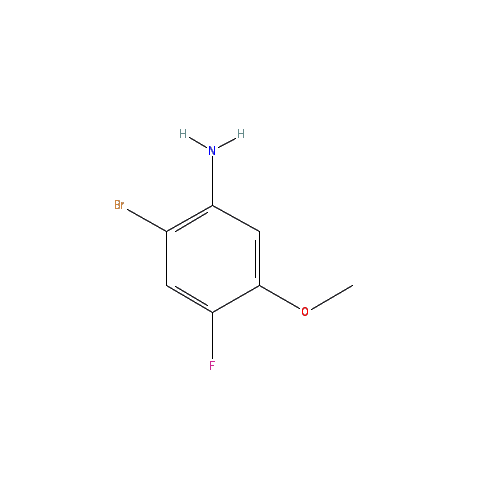 Chemical structure of 2-Bromo-4-fluoro-5-methoxyaniline