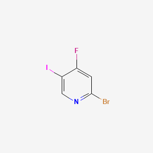 Chemical structure of 2-Bromo-4-fluoro-5-iodopyridine