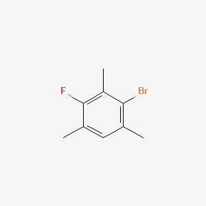 Chemical structure of 2-Bromo-4-fluoro-1,3,5-trimethylbenzene