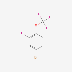 Chemical structure of 2-Bromo-4-fluoro-1-(trifluoromethoxy)benzene