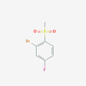 Chemical structure of 2-Bromo-4-fluoro-1-(methylsulfonyl)benzene