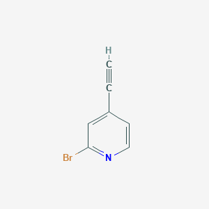 Chemical structure of 2-Bromo-4-ethynylpyridine
