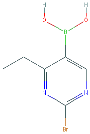 Chemical structure of 2-Bromo-4-ethylpyrimidine-5-boronic acid