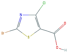 Chemical structure of 2-Bromo-4-chlorothiazole-5-carboxylic acid