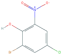 Chemical structure of 2-Bromo-4-chloro-6-nitrophenol