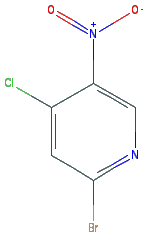 Chemical structure of 2-Bromo-4-chloro-5-nitropyridine