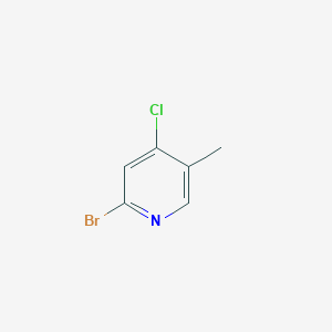 Chemical structure of 2-Bromo-4-chloro-5-methylpyridine