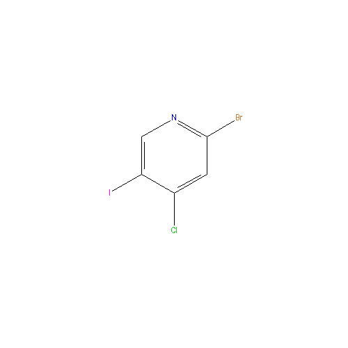 Chemical structure of 2-Bromo-4-chloro-5-iodopyridine