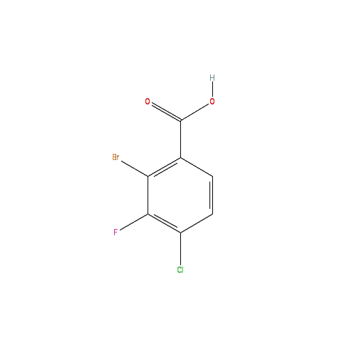 Chemical structure of 2-Bromo-4-chloro-3-fluorobenzoic acid