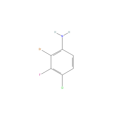 Chemical structure of 2-Bromo-4-chloro-3-fluoroaniline