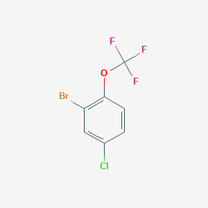 Chemical structure of 2-Bromo-4-chloro-1-(trifluoromethoxy)benzene