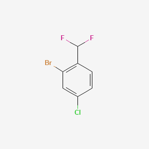 Chemical structure of 2-Bromo-4-chloro-1-(difluoromethyl)benzene