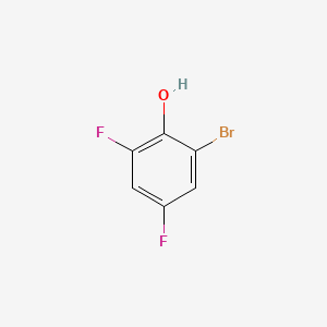 Chemical structure of 2-Bromo-4,6-difluorophenol