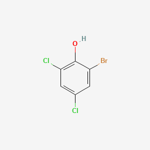 Chemical structure of 2-bromo-4,6-dichlorophenol