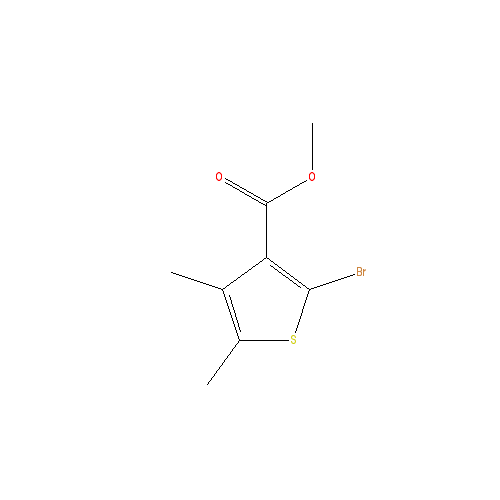 Chemical structure of Methyl 2-bromo-4,5-dimethylthiophene-3-carboxylate