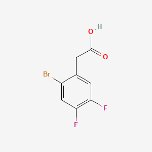 Chemical structure of 2-Bromo-4,5-Difluorophenylacetic Acid
