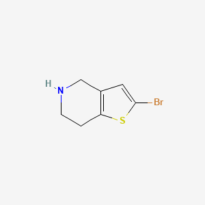 Chemical structure of 2-Bromo-4,5,6,7-tetrahydrothieno[3,2-c]pyridine