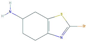 Chemical structure of 2-Bromo-4,5,6,7-tetrahydrobenzo[d]thiazol-6-amine