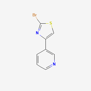 Chemical structure of 2-Bromo-4-(pyridin-3-yl)thiazole