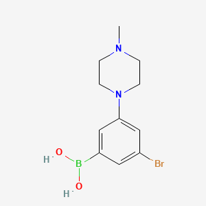 Chemical structure of 2-Bromo-4-(N-methylpiperazin-1-yl)phenylboronic acid