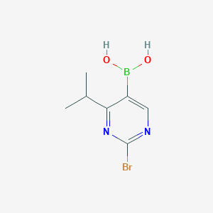 Chemical structure of 2-Bromo-4-(iso-propyl)pyrimidine-5-boronic acid