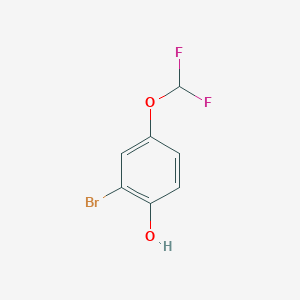 Chemical structure of 2-Bromo-4-(difluoromethoxy)phenol