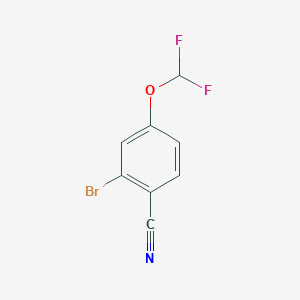 Chemical structure of 2-Bromo-4-(difluoromethoxy)benzonitrile