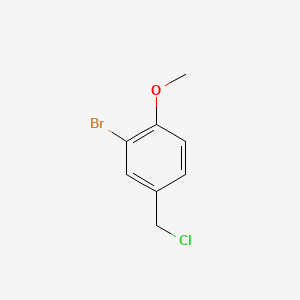 Chemical structure of 2-BROMO-4-(CHLOROMETHYL)-1-METHOXYBENZENE