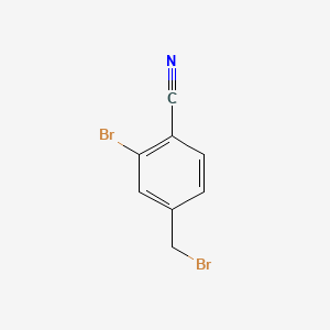 Chemical structure of 2-Bromo-4-(bromomethyl)benzonitrile