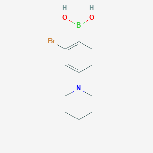 Chemical structure of 2-Bromo-4-(4-methylpiperidin-1-yl)phenylboronic acid