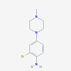 Chemical structure of 2-Bromo-4-(4-methylpiperazin-1-yl)aniline