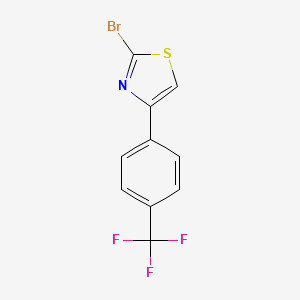 Chemical structure of 2-Bromo-4-(4-(trifluoromethyl)phenyl)thiazole
