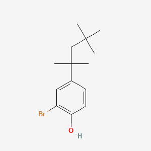 Chemical structure of 2-Bromo-4-(2,4,4-trimethylpent-2-yl)phenol