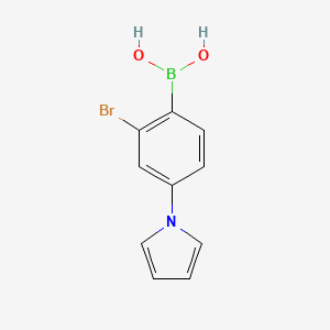 Chemical structure of 2-Bromo-4-(1H-pyrrol-1-yl)phenylboronic acid