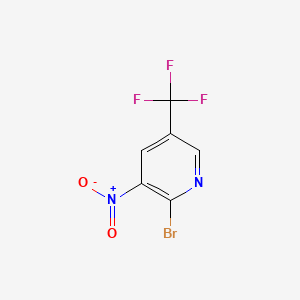 Chemical structure of 2-Bromo-3-nitro-5-(trifluoromethyl)pyridine