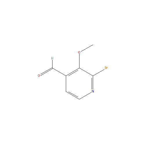 Chemical structure of 2-Bromo-3-methoxyisonicotinaldehyde
