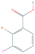 Chemical structure of 2-Bromo-3-iodobenzoic acid